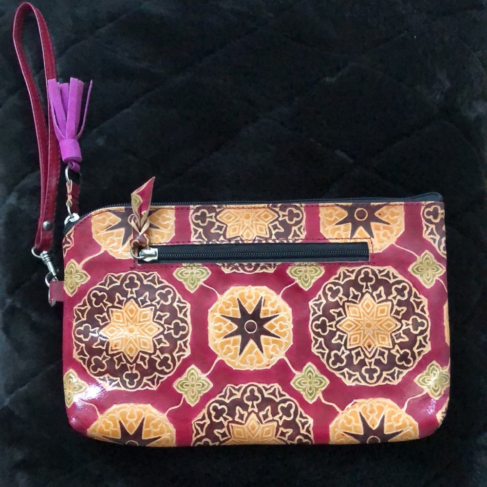 Mandala Print Wristlet Clutch Purse